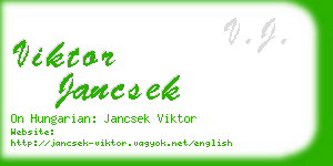 viktor jancsek business card
